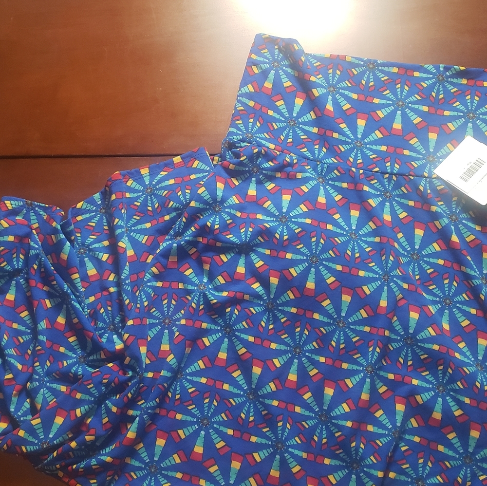 Lularoe Maxi Skirt NWT XS Blue, yellow and red